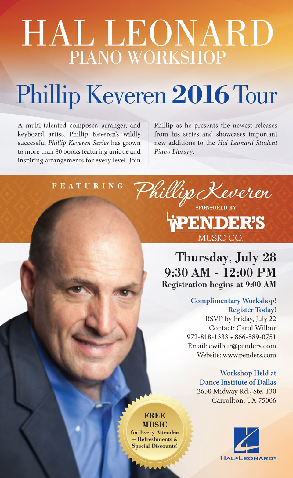 Hal Leonard Piano Workshop Phillip Keveren Tour